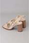 Seç 4177 Genuine Leather Heeled Sandals (Heel: 8 cm) Beige Suede - 5