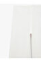 Crepe Fabric Pocketed Straight Wide Leg Palazzo Trousers - 3