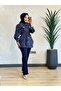 3485 Embossed Patterned Jacket Indigo - 2