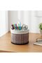 Avelune Store Round Bamboo Organizer and Storage Basket – Multi-Purpose Bathroom, Makeup, and Office Organizer - 3