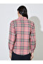 Pink Plaid Buttoned Shacket - 5