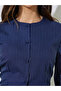 Blue Striped Long Sleeve Blouse - 3
