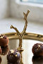 Elora Gold Steel Stand for Cakes, Cookies, Desserts & Presentation; Diameter: 23 cm Height: 5 cm - 3