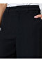 Black Solid Wide Leg Pants - 3