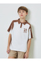 Teen Boys Color Block Printed Polo T-Shirt