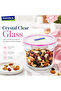 Premium Glass Food Storage Container 720ml Round Tall Airtight BPA Free Locking Lid Microwave Freezer Safe Lunch Box - 4