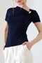 Women's Sandy Buckle Draped Blouse - 4
