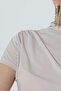 Sandy Fabric Degaje Collar Draped Short Sleeve Women's Blouse - 2