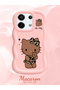 Redmi Note 13 Pro 5g Compatible Case with Camera Protector Pink Silicone Couple Phone Case Kitty Pattern - 2