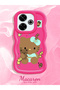 Redmi 13 Compatible Case Camera Protector Red Silicone Couple Phone Case Kitty Pattern - 2