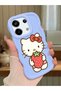 Poco X6 5g Compatible Case Camera Protector Blue Silicone Couple Phone Case Kitty Pattern