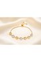 Steel Gold Silver Round Detailed Elevator-Style Women's Bracelet Gold Color - 3