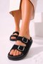 Women's Adjustable Double Buckle Suede Material Comfortable Casual Sole Daily Women's Slippers - 2