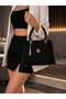 Women's Stylish Silver-Gold Tasseled Lined Bag with 2 Compartments and Adjustable Strap for Hand and Shoulder Use - 2