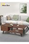 100*50*45cm Coffee Table With Storage Space Simple Installation Living Room Table With Double Layer Home Sofa Centre Table - 2