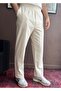 Men's 3-Piece Comfortable Fit Linen Trousers with Elastic Waist - 3