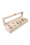 6-Piece Leather Watch Box with Glass Lid – Watch Storage and Collection Box - 4