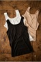 Bamboo Fabric Women's Athlete Thick Strap Top, Black and White Color Set of 3 - 3