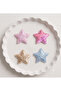 Sparkling Star Figured Hairless Baby Hair Clips Set of 4