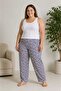 Very Comfortable Winter Supet Battal Mother's 2-Ply Flannel Pajama Bottoms 3 Pieces - 3