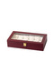 12-Slot Black Leather Watch Box Lockable Watch Storage and Collection Box with Glass Lid - 4
