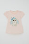 Girl's Tights Set with Cute Bow and Rabbit Print, Ages 1.5-5, Powder - 2
