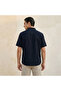 Men Regular Fit Collared Crinkle Textured Short Sleeves Shirt - 4
