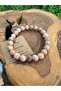 Sakura Agat (Flower Agate) Natural Stone 8 mm Design Bracelet - 2