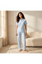 Printed Pyjama Set Polo T-shirt & Trousers