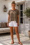 Mink Pool Collar Low Sleeve Washable Dirty Stitched Casual Cotton Long Back Woven Blouse 60 60 - 8