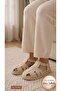 Women's Beige Gladiator Closed-Front Sandals