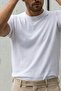 Men's Premium Viscose White Loose T-Shirt - 6