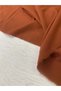 Draped Linen Fabric - Brick Color - 2