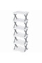 6-Tier Shoe Rack Storage Organizer with Sturdy X-Frame Support Premium PP Shelves, Space-Saving Multi-Layer Shoe Stand for Entryway, Bedroom, Closet & Living Room