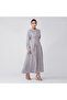 Sage Green Solid Band Collar Buttoned Maxi Dress - 4