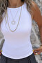White Halter Neck Top - 3