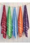Striped Peshtemal |   Cotton - Natural Fringed |   Beach, Pool, Spa, Sauna, Sports, Travel Towel - 7