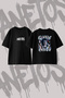 Billie Eilish_7 Design Printed Oversize Crew Neck T-Shirt Black