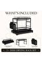 Black Metal Kitchen Dish Drying Rack, Sustainable Countertop Dish Drainer with Cup & Chopsticks Holder, Multifunction Storage & Drain Rack - 2