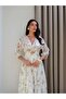 Pre-Tied Balloon Sleeve Midi Dress - 4