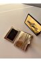 Women's Gold Snap Fastener Multi-Compartment Zippered Mini Card Holder Wallet - 4