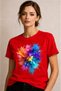Women's Oversize T-Shirt Mixed Colors Printed 100% Cotton T-Shirt Comfortable Fit