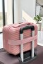 Hard Shell Travel Makeup Case, Unbreakable PP Material, Lightweight, Beauty Organizer, Cosmetic Storage Bag with Handle - 3