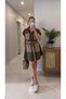 Teksy Khaki Belted Dress with Pocket Detail