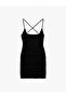 Glitter Bodycon Mini Evening Dress with Crisscross Back Straps - 4