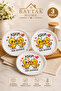 My Love Written Decorative Round Serving Tray 3 Pieces – Beaded Edges, Romantic Design