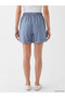 Lcwaikiki Classic Indigo Women's Jean Shorts with Elastic Waist - 4