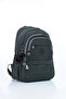 Vital Series Gray Crinkle Waterproof Fabric Stylish Daily Backpack with Plush Keychain - 2