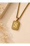 Letter C Necklace Gold Color Steel Non-Tarnish Letter Necklace