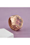 Luxury Clover Dial Finger Watch Women Adjustable Quartz Ring Watch Crystal Clover - 3